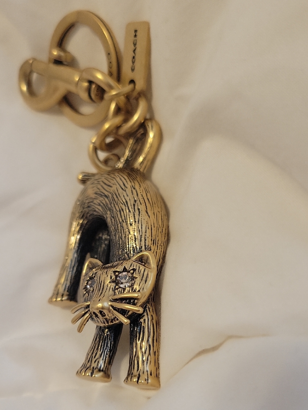NWOT Coach Cat Charm Keychain - Picture 7 of 8